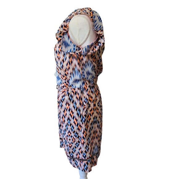 NEW Anthropologie Silk Dress Cocktail Sleeves Geometric Multi Size XS Greylin - Picture 6 of 15